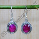 Ruby Gemstone 925 Sterling Silver Amazing Look Jewelry Earrings SJWE-683