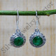 Emerald Gemstone Authentic 925 Sterling Silver Royal Jewelry Earrings SJWE-711