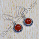 925 Sterling Silver Carnelian Gemstone Jewelry Classic Earrings SJWE-718