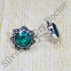 Genuine 925 Sterling Silver Emerald Gemstone Woman Jewelry Stud Earring SJWES-251