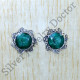 Genuine 925 Sterling Silver Emerald Gemstone Woman Jewelry Stud Earring SJWES-251