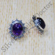Amethyst Gemstone 925 Sterling Silver Amazing Look Jewelry Stud Earring SJWES-263