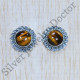 Ancient Look Jewelry Tiger Eye Gemstone 925 Sterling Silver Stud Earring SJWES-313
