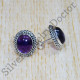 925 Sterling Silver Jewelry Amethyst Gemstone Traditional Look Stud Earring SJWES-321