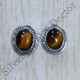 Anniversary Gift Tiger Eye Gemstone Jewelry 925 Sterling Silver Stud Earring SJWES-363