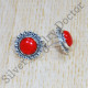 925 Sterling Silver Jewelry Coral Gemstone New Fashion Stud Earring SJWES-415