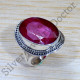 925 Sterling Silver Ruby Gemstone Classic Look Jewelry Ring SJWR-1607
