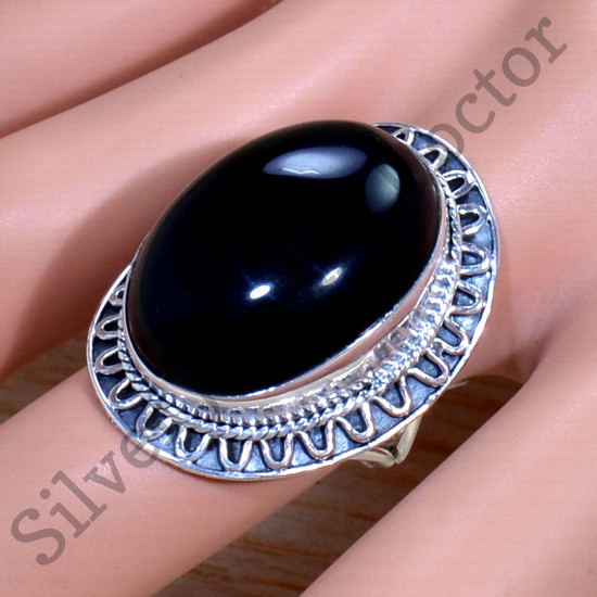 925 Sterling Silver Amazing Look Jewelry Black Onyx Gemstone Ring SJWR-1620