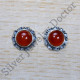 Beautiful Carnelian Gemstone 925 Sterling Silver Jewelry Stud Earring SJWES-471