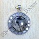 Pure 925 Sterling Silver Unique Jewelry Black Rutile Gemstone Pendant SJWP-852