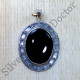 Black Onyx Gemstone 925 Sterling Silver Handmade Jewelry Pendant SJWP-859