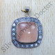 925 Sterling Silver Wedding Jewelry Rose Quartz Gemstone Pendant SJWP-861
