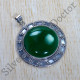 Beautiful 925 Sterling Silver Jewelry Green Onyx Gemstone Pendant SJWP-863