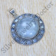 Authentic 925 Sterling Silver Jewelry Rainbow Moonstone Pendant SJWP-866