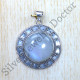 Authentic 925 Sterling Silver Jewelry Rainbow Moonstone Pendant SJWP-866