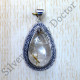 925 Real Sterling Silver Beautiful Jewelry Golden Rutile Gemstone Pendant SJWP-876