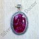 925 Real Sterling Silver Anniversary Gift Jewelry Ruby Gemstone Pendant SJWP-881