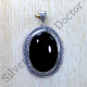 925 Sterling Silver Light Weight Jewelry Black Onyx Gemstone Pendant SJWP-885