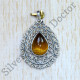 Authentic 925 Sterling Silver Tiger Eye Gemstone Jewelry New Pendant SJWP-895