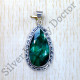 Ancient Look Jewelry 925 Sterling Silver Emerald Gemstone Pendant SJWP-948
