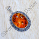 Amber Gemstone Handmade Jewelry 925 Real Sterling Silver Pendant SJWP-950