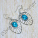Beautiful 925 Sterling Silver Turquoise Gemstone Royal Jewelry Earrings SJWE-744