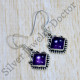Anniversary Gift Jewelry Amethyst Gemstone 925 Sterling Silver Earrings SJWE-753