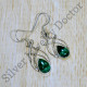 Authentic 925 Sterling Silver Malachite Gemstone Fancy Jewelry Earrings SJWE-757