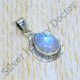 925 Sterling Silver Rainbow Moonstone Amazing Look Jewelry Pendant SJWP-983