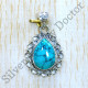 Beautiful Turquoise Gemstone 925 Sterling Silver Jewelry Pendant SJWP-989