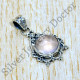 Authentic Rose Quartz Gemstone 925 Sterling Silver Jewelry Pendant SJWP-990
