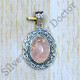 Anniversary Gift Jewelry Rose Quartz Gemstone 925 Silver Pendant SJWP-997