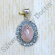 Amazing Look 925 Sterling Silver Jewelry Rose Quartz Gemstone Pendant SJWP-1011