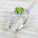 Beautiful Jewelry Peridot And Zircon Gemstone 925 Silver Ring SJWR-1683