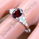 925 Sterling Silver Designer Jewelry Garnet And Zircon Gemstone Ring SJWR-1688
