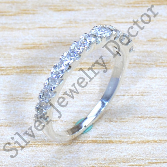 Real 925 Sterling Silver Amazing Look Jewelry Zircon Gemstone Ring SJWR-1694
