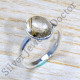 925 Sterling Silver Golden Rutile Gemstone Classic Look Jewelry Ring SJWR-1697