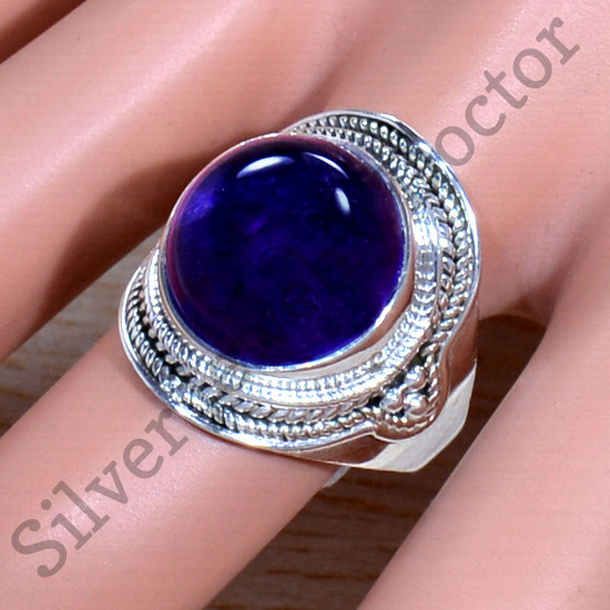 Amethyst Gemstone Stylish Jewelry 925 Sterling Silver Ring SJWR-1738