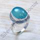 Anniversary Gift 925 Sterling Silver Jewelry Blue Chalcedony Gemstone Ring SJWR-1753