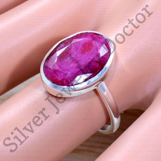 Beautiful Jewelry 925 Sterling Silver Ruby Gemstone Ring SJWR-1766