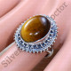 Tiger Eye Gemstone Real 925 Sterling Silver Unique Jewelry Ring SJWR-1868
