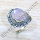 925 Sterling Silver Rose Quartz Gemstone Causal Wear Jewelry Ring SJWR-1877