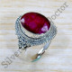 925 Sterling Silver Ruby Gemstone Light Wight Jewelry Ring SJWR-1885