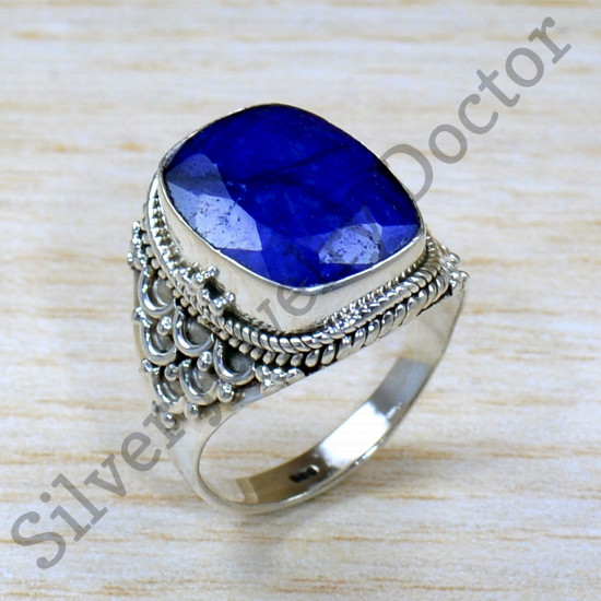 925 Sterling Silver Sapphire Gemstone New Fashion Jewelry Rings SJWR-1932