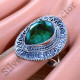 925 Sterling Silver Emerald Gemstone Jewelry Exclusive Ring SJWR-1947