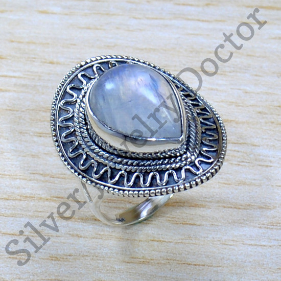 Beautiful Jewelry Rainbow Moonstone 925 Sterling Silver New Ring SJWR-1951