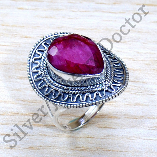 925 Sterling Silver Latest Fashion Jewelry Ruby Gemstone Ring SJWR-1958
