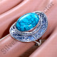 925 Sterling Silver Indian Designer Jewelry Turquoise Gemstone Ring SJWR-1969
