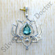 Handcrafted Jewelry 925 Sterling Silver Blue Topaz Gemstone Pendant SJWP-1061