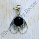 Ancient Look 925 Sterling Silver Jewelry Black Onyx Gemstone Pendant SJWP-1068